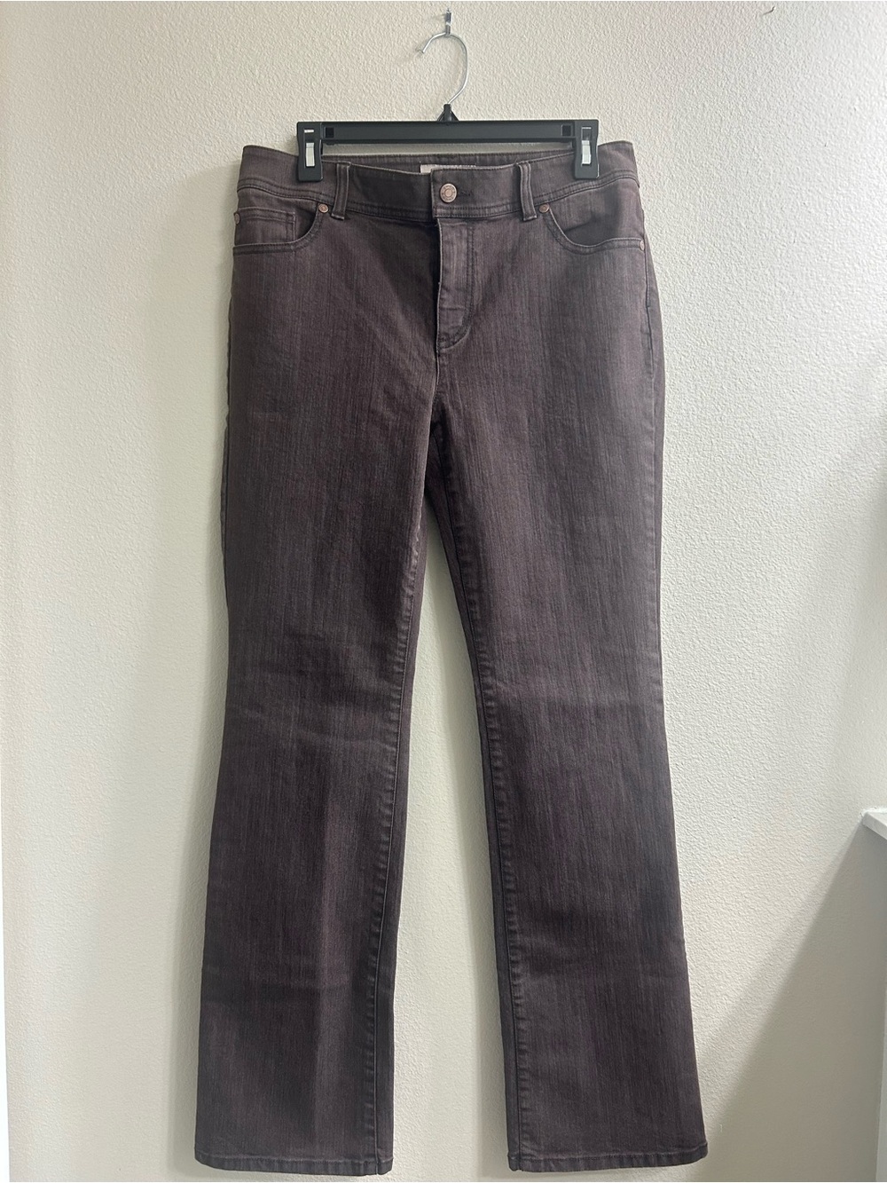 Chico's Women's Size 1 Regular Straight Leg Light Wash Brown Color Jeans